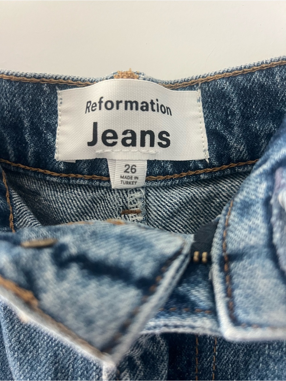 NWOT Reformation Tazz Denim Skirt - Picture 3 of 3